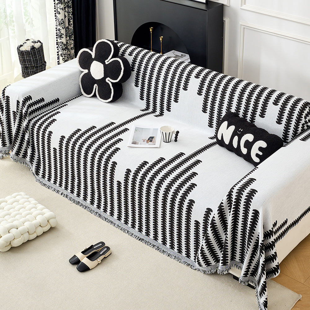Decorative Fringe Throw Blanket