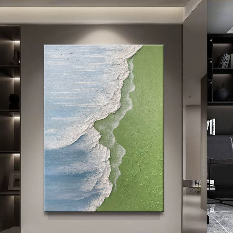 Abstract Coastal Beach Canvas Artwork