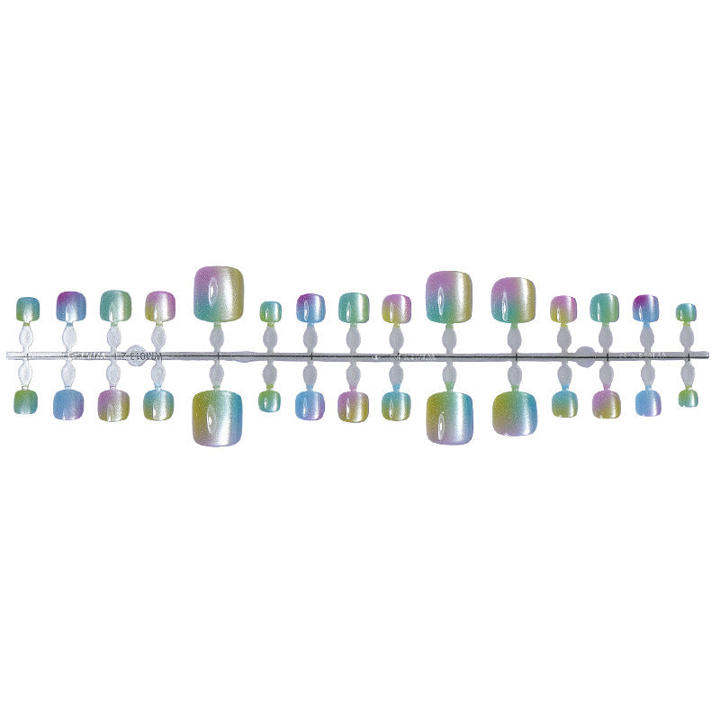 High-Quality Press-On Nail Art Set with Iridescent Finish Acalora