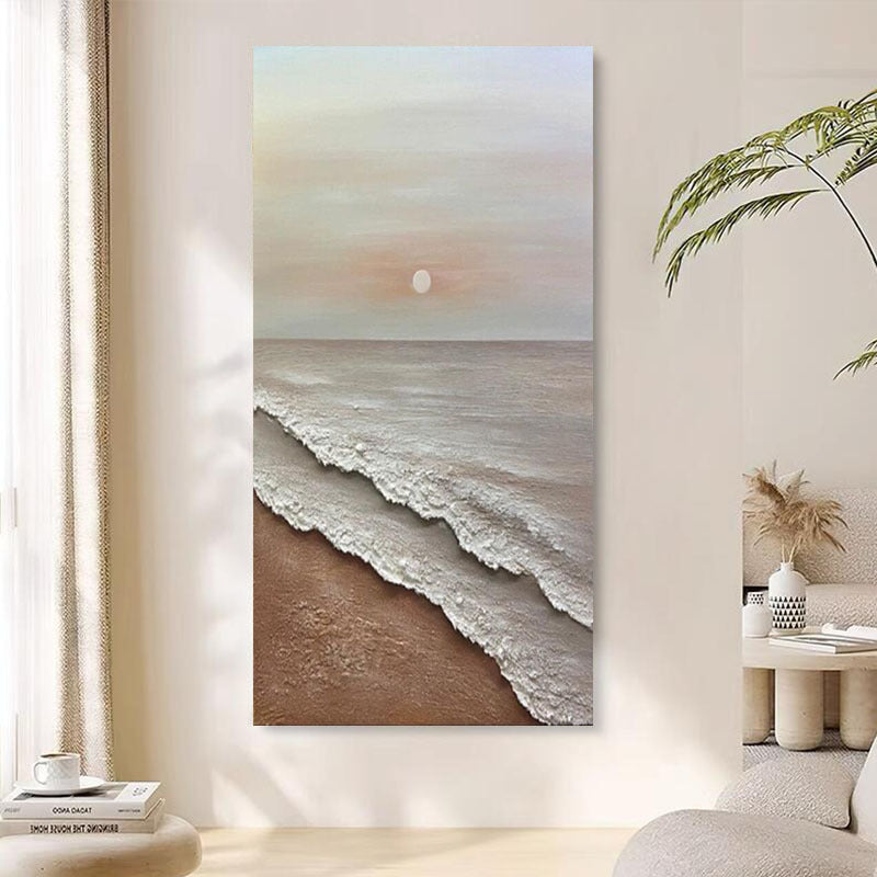Coastal Seascape Textured Canvas Wall Art