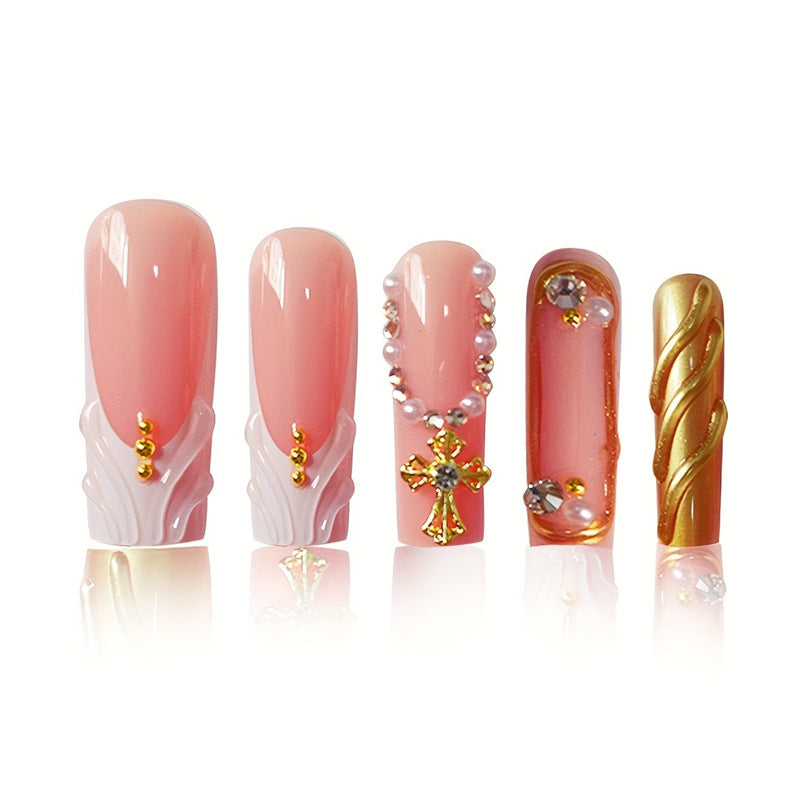 Decorative 3D Press-On Nail Set Acalora