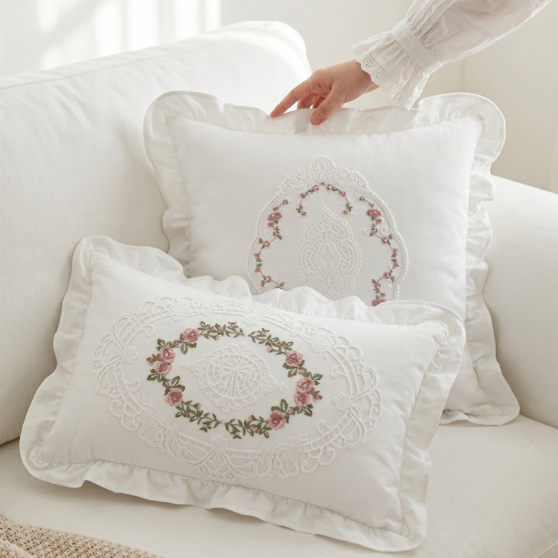 Decorative Embroidered Throw Pillow