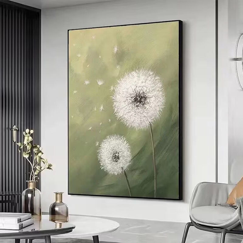 Textured Dandelion Canvas Artwork