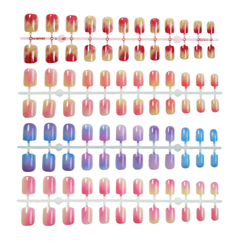 Artistic Marble-Effect Press-On Nail Set Acalora