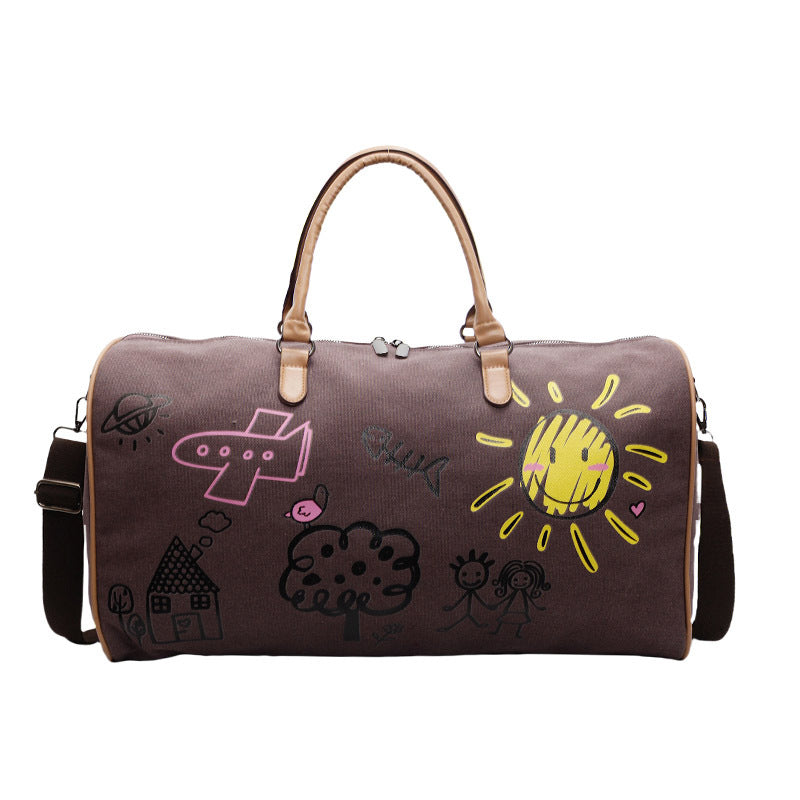 Artistic Doodle Travel Duffle Bag Acalora
