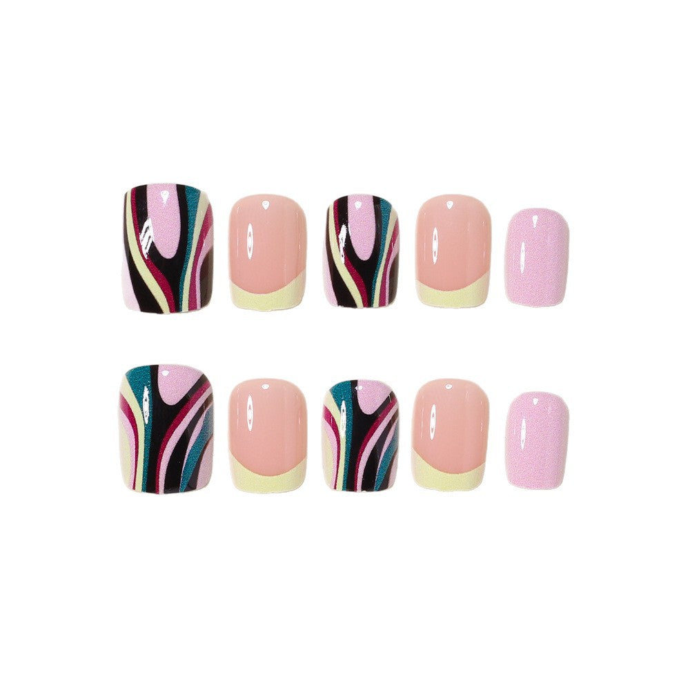 Artistic French Tip Nail Design Acalora