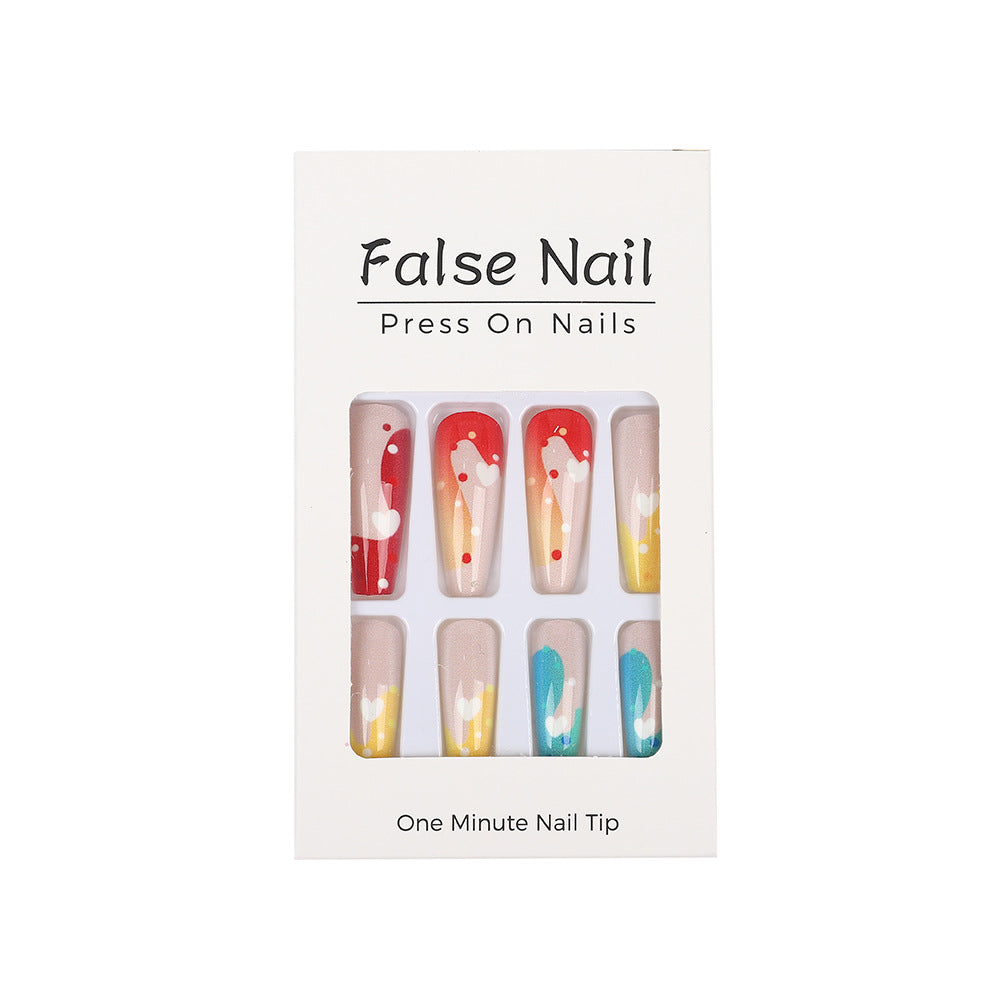 Acrylic Nail Set with Colorful and Creative Designs Acalora