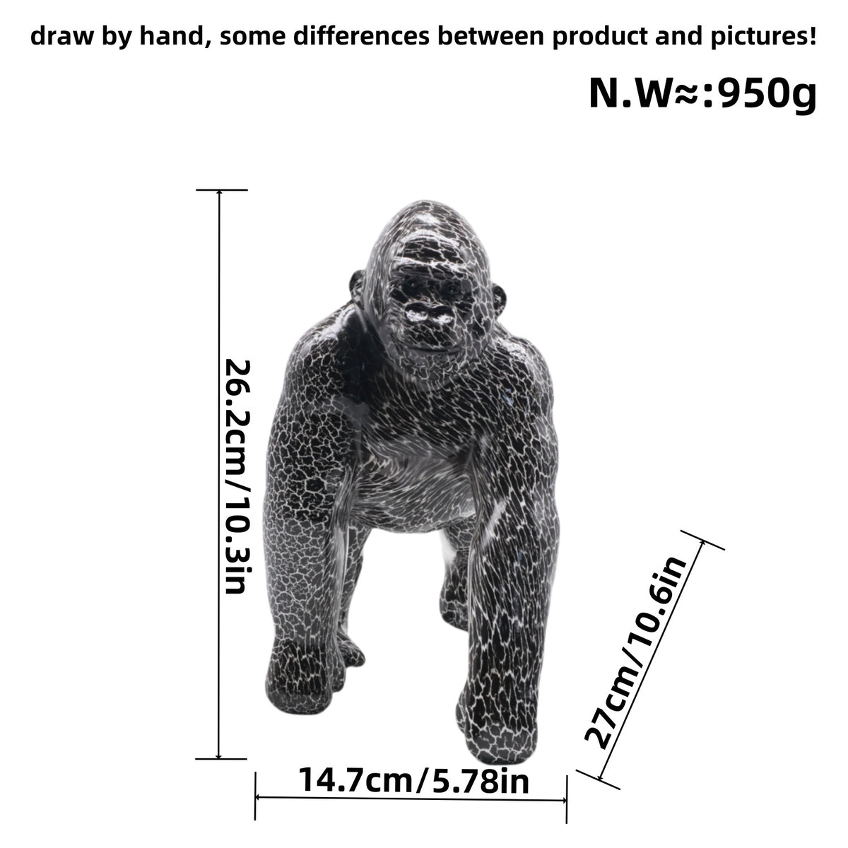 Artful Gorilla Sculpture Acalora