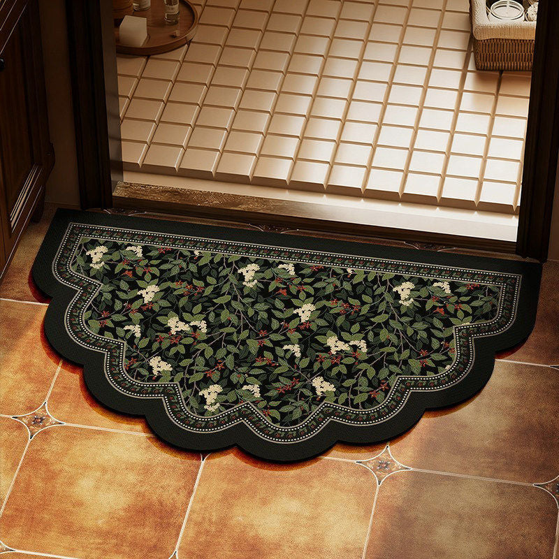 Decorative Floral Patterned Door Mat