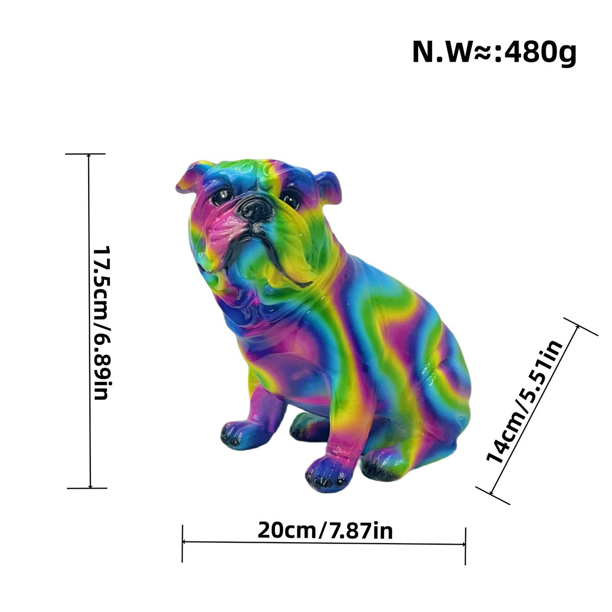 Artistic Bulldog Figurine Acalora