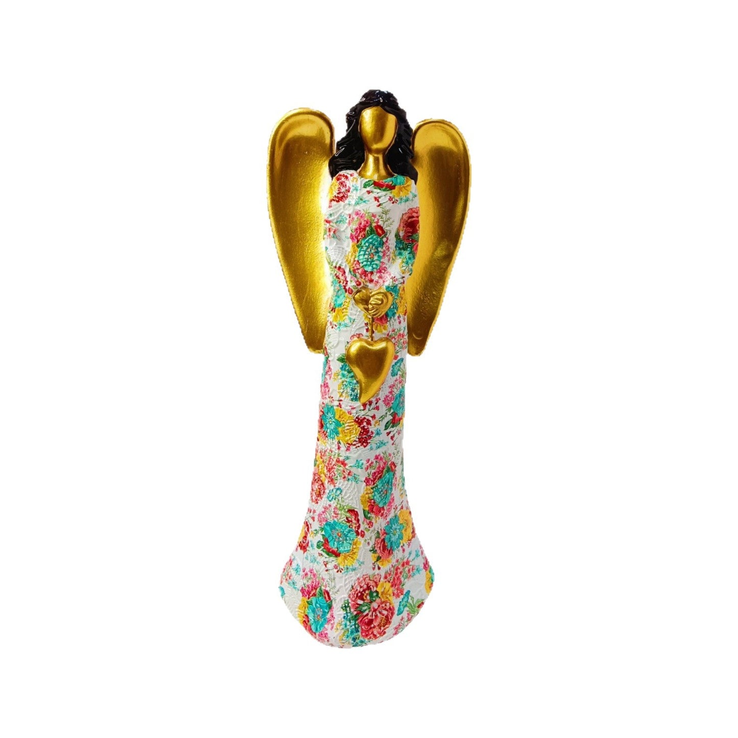 Engel Statue with Flower Pattern Acalora