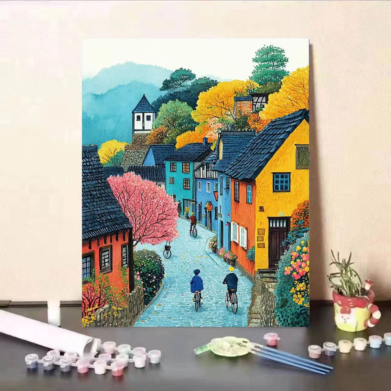 Scenic Village Paint by Numbers Art Kit