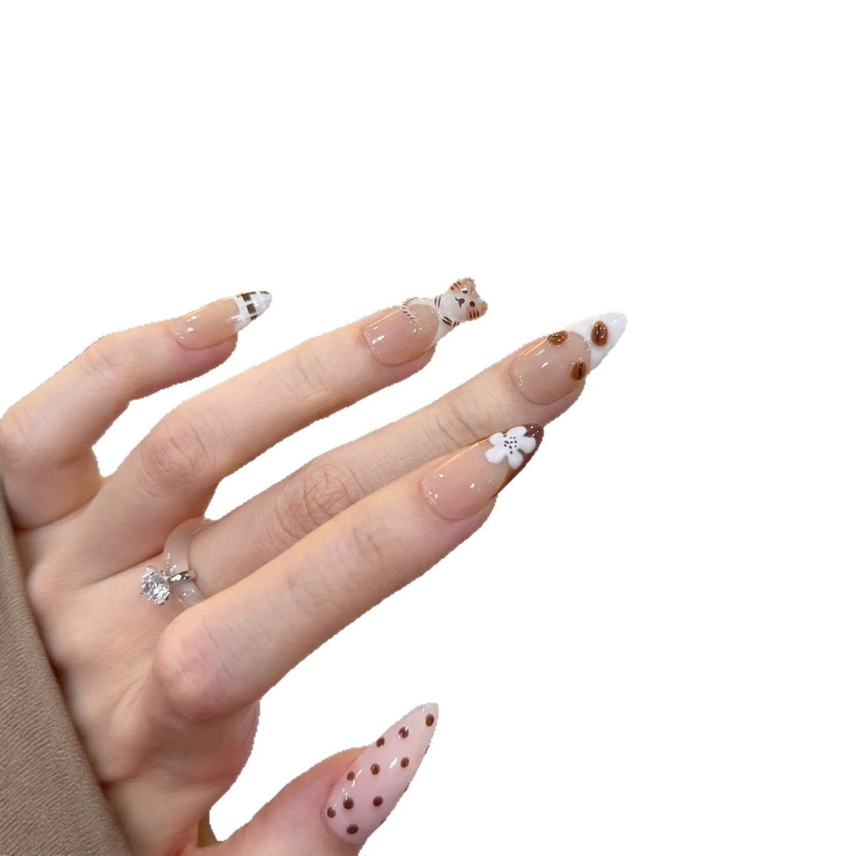 Whimsical Themed Press-On Nail Art Set Acalora