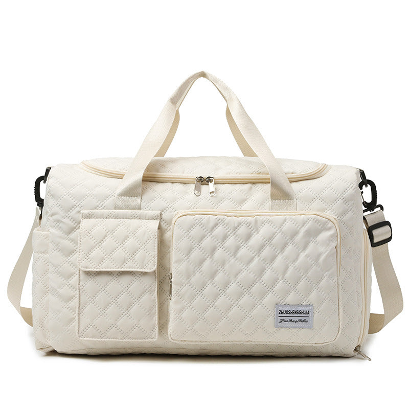 Quilted Multi-Compartment Sports Travel Duffel Bag Acalora