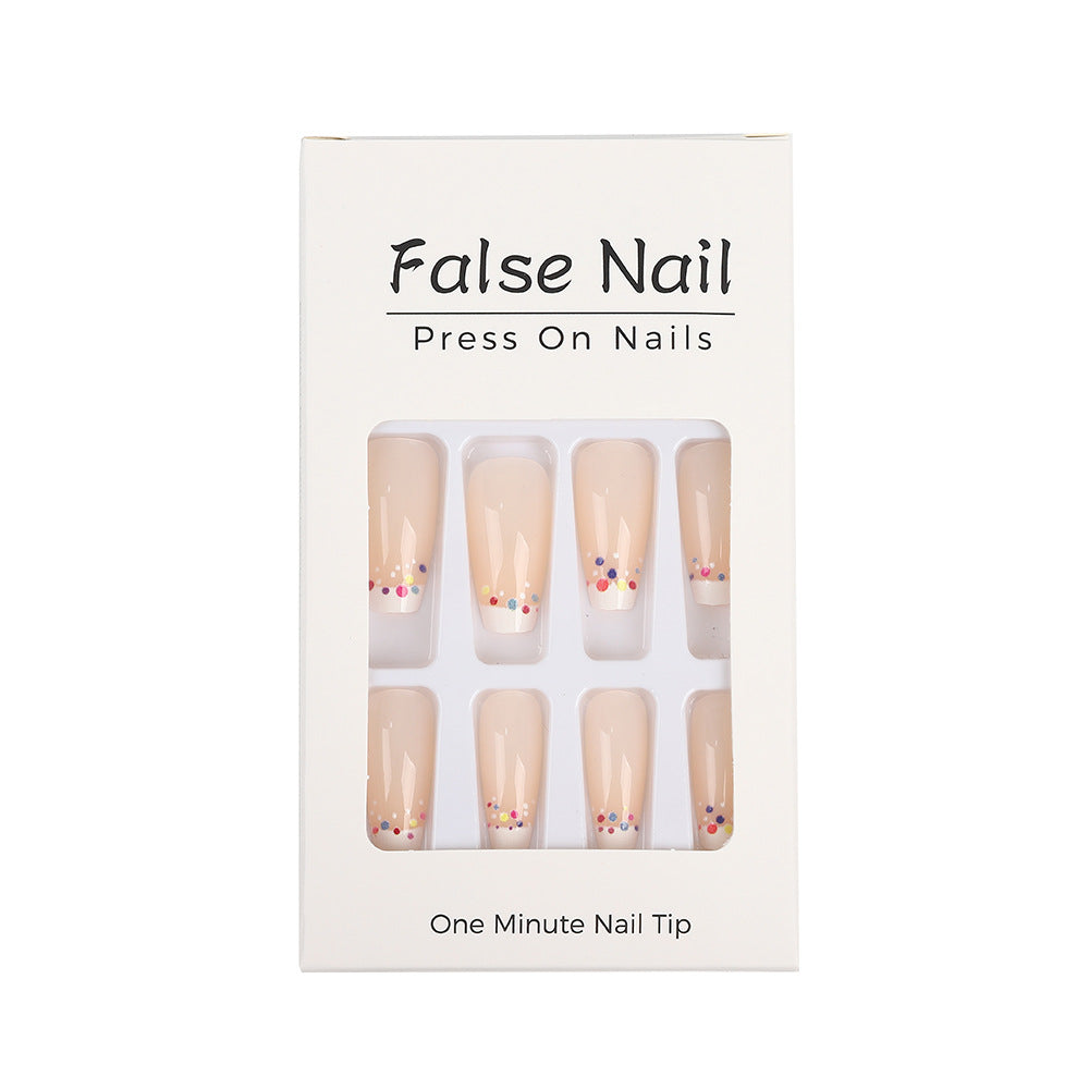 Creative artificial nails with colorful accents Acalora