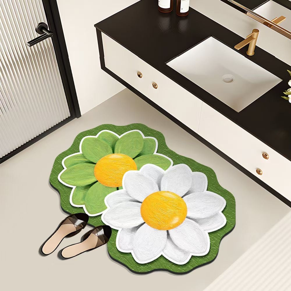 Decorative Floral Bath Mat