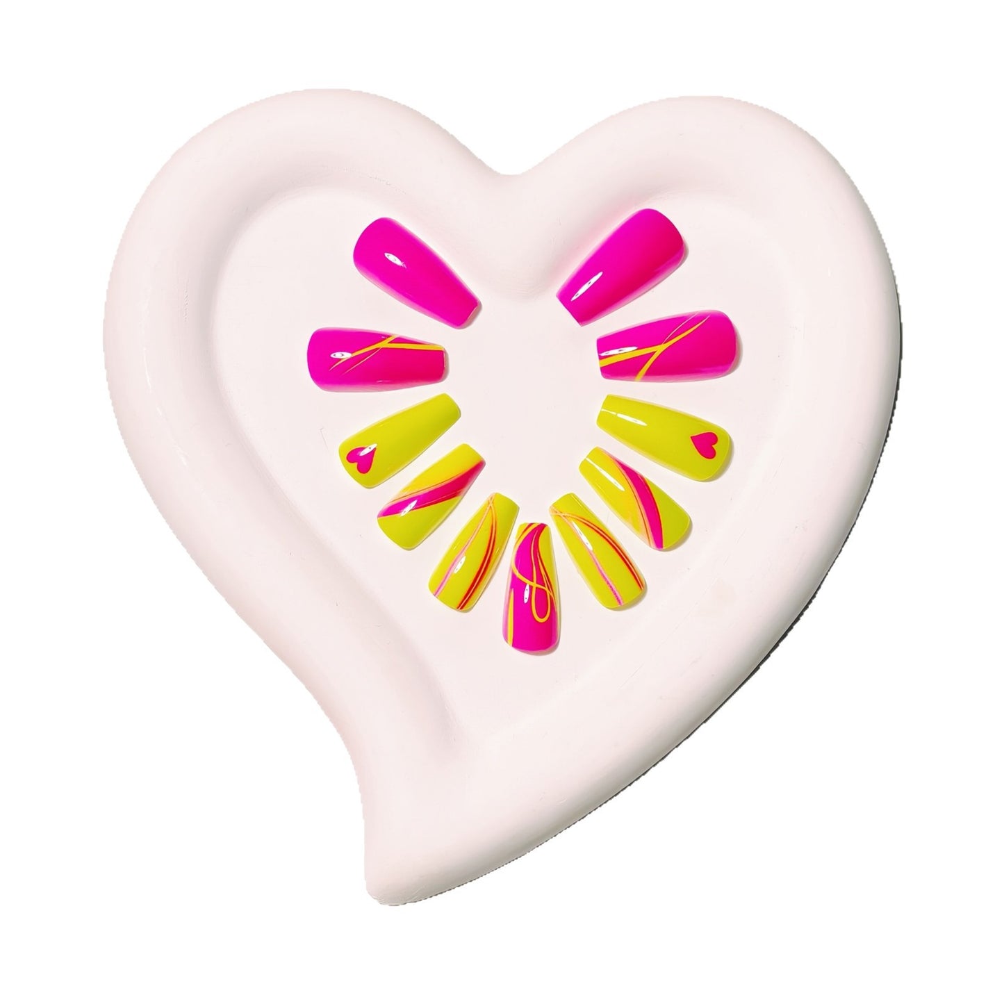 Neon Themed Nail Art Acalora