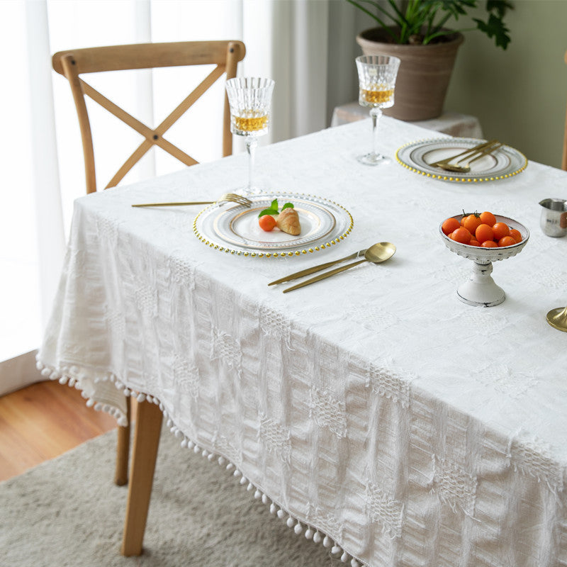 Elegant Textured Tablecloth
