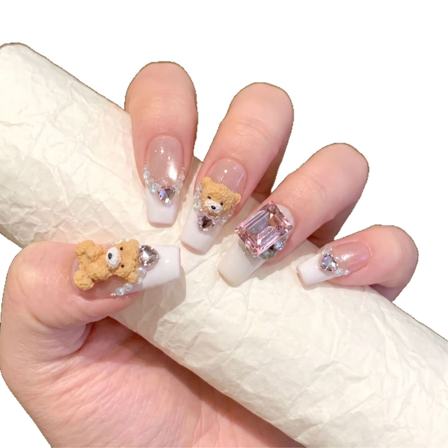 Cute Animal-Inspired Press-On Nail Art Set Acalora
