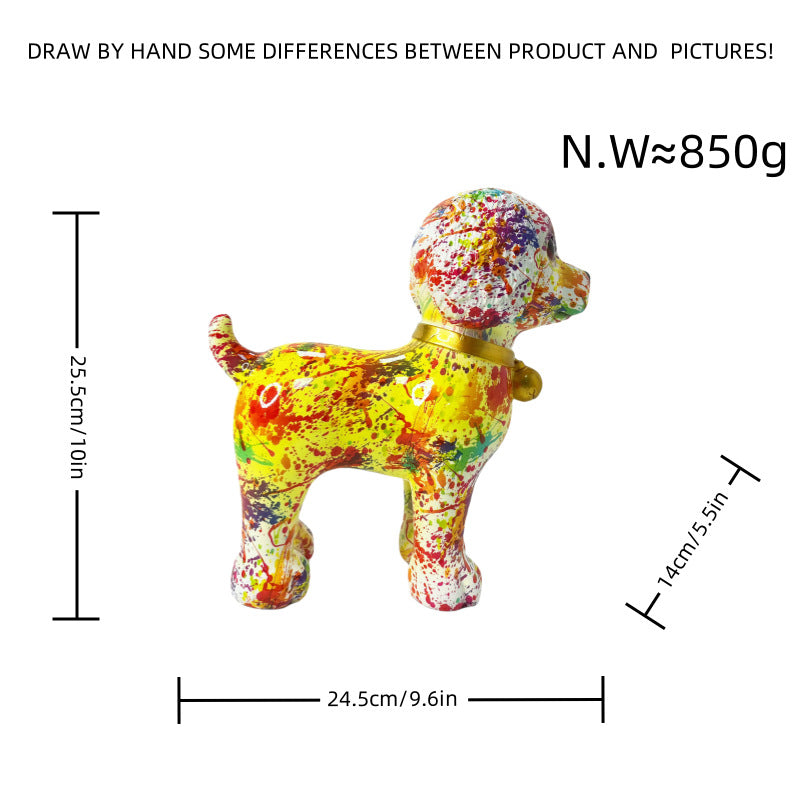 Artful dog sculpture with colorful design Acalora