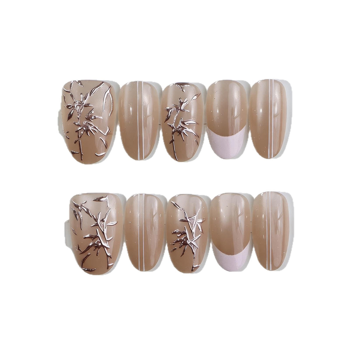 Elegant Nail Art Set with Artistic Designs Acalora