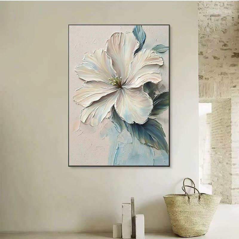 Textured Floral Canvas Wall Decor