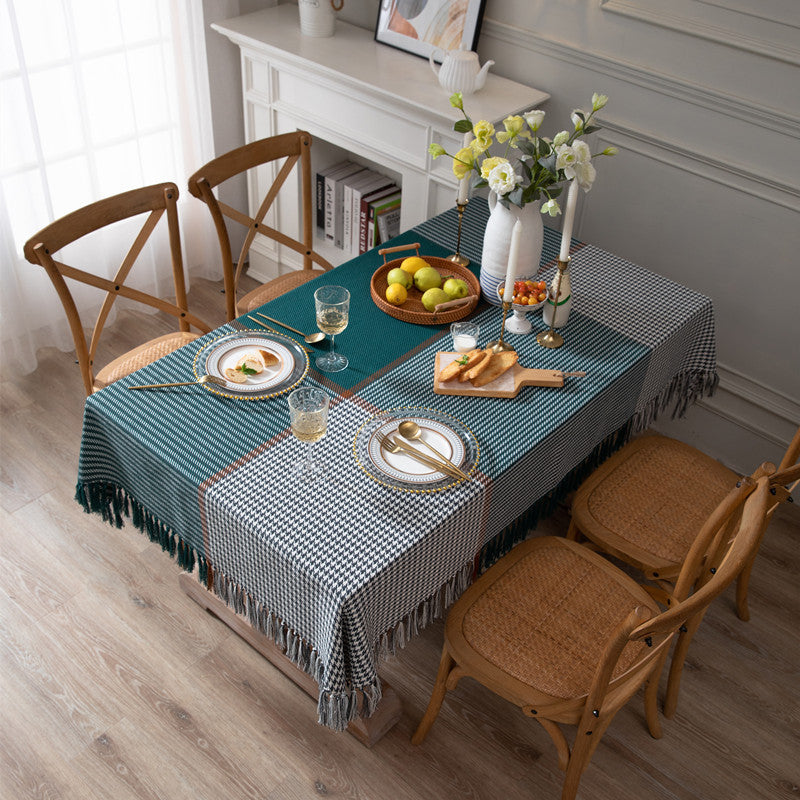 Modern Fringed Tablecloth