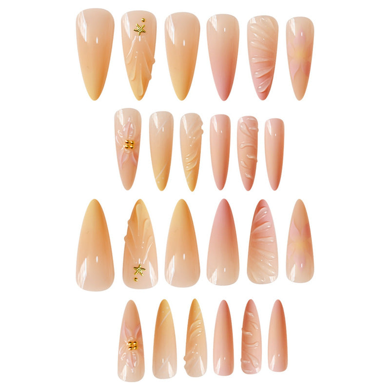 Floral 3D Decorative Press-On Nail Art Acalora