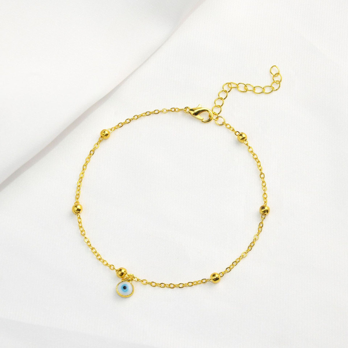 Delicate Evil Eye Anklet Acalora