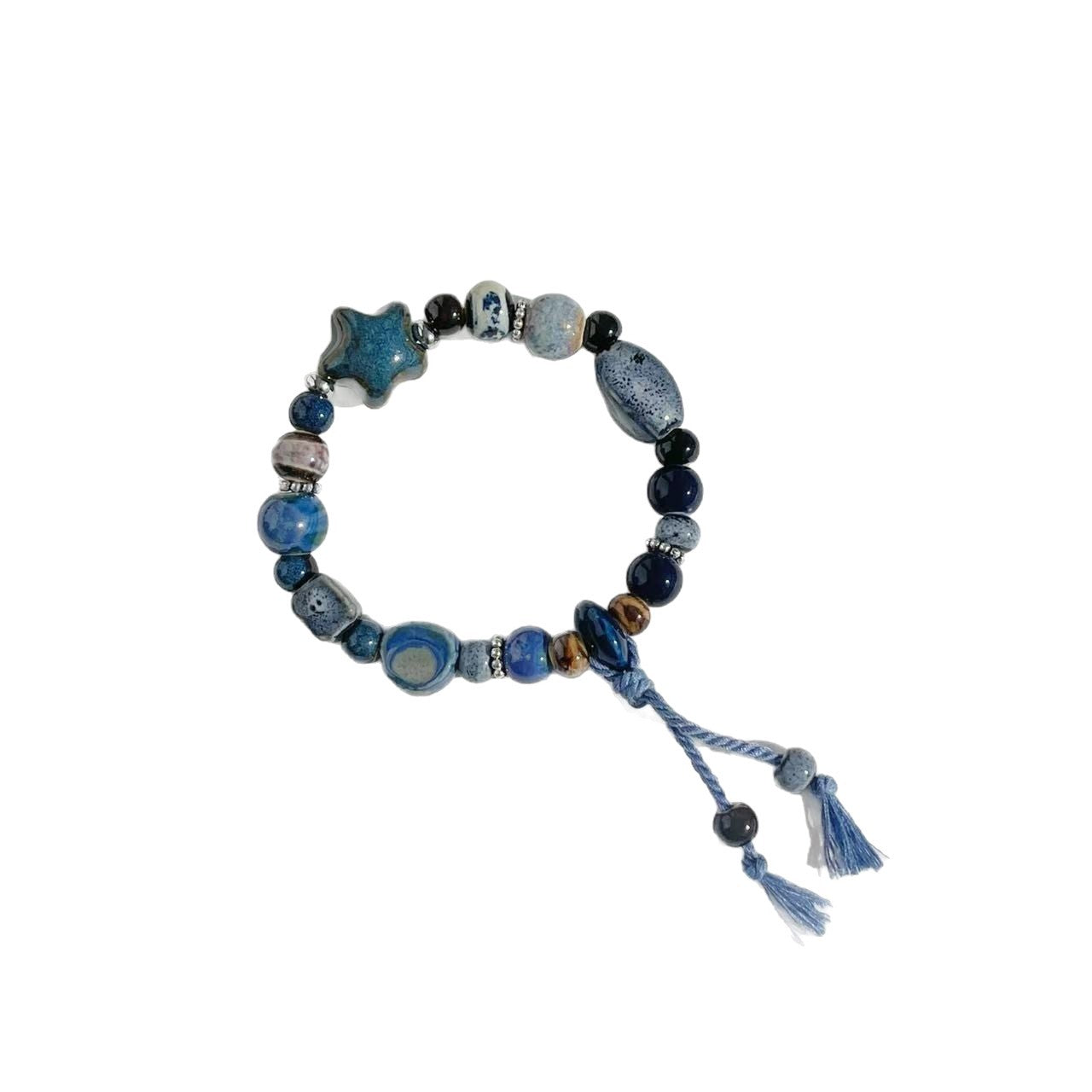 Handmade Stone Bead Stretch Bracelet Acalora