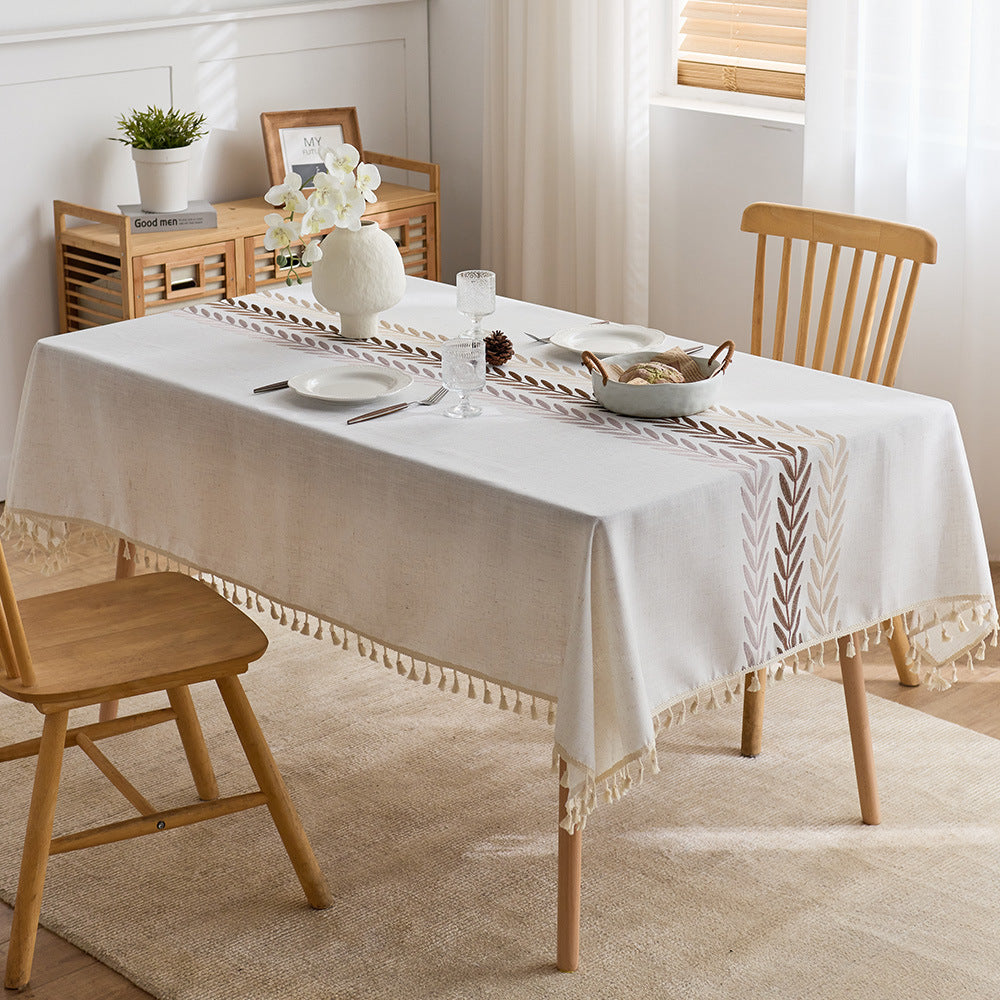 Elegant Fringed Table Cover