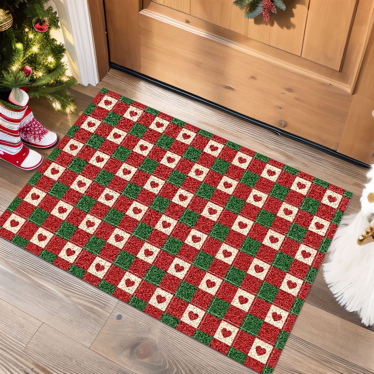 Festive Holiday-Themed Door Mat