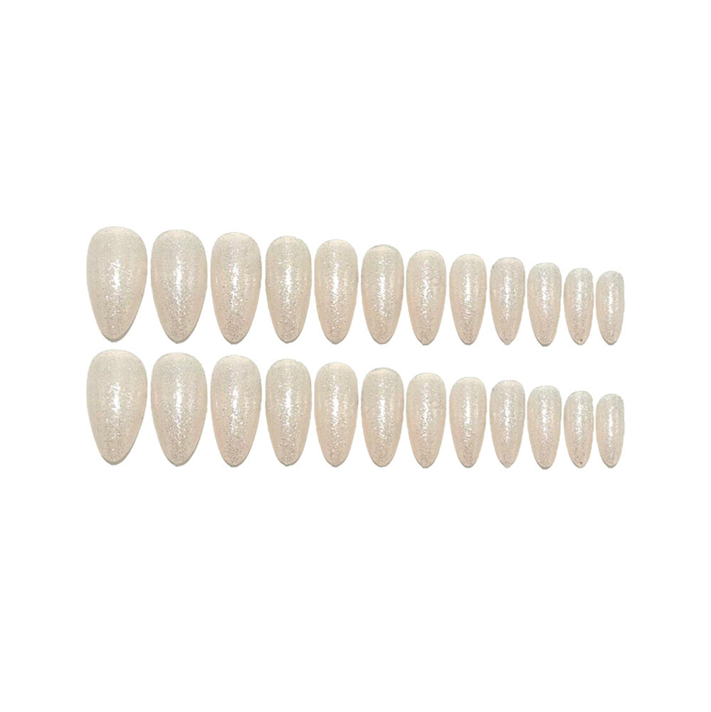 Artificial nails in elegant lace design with glitter effects Acalora