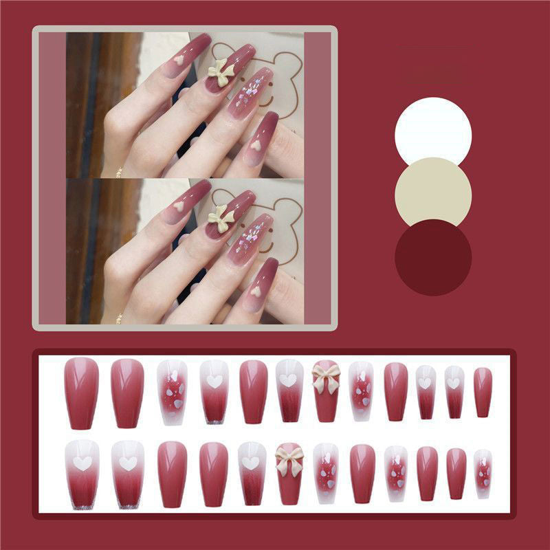 Artistic Floral Press-On Nail Tips Acalora