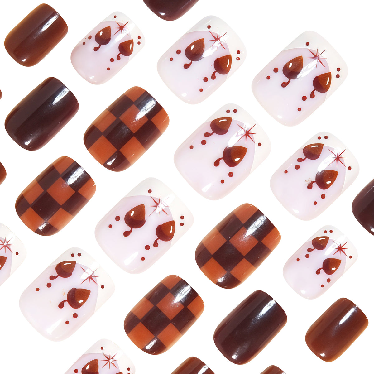 Artistic Square Nail Art Design Acalora