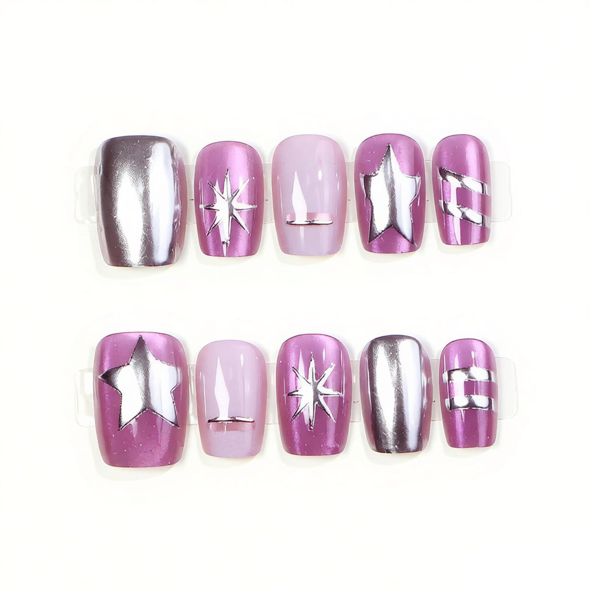 Artistic Press-On Nail Design Acalora