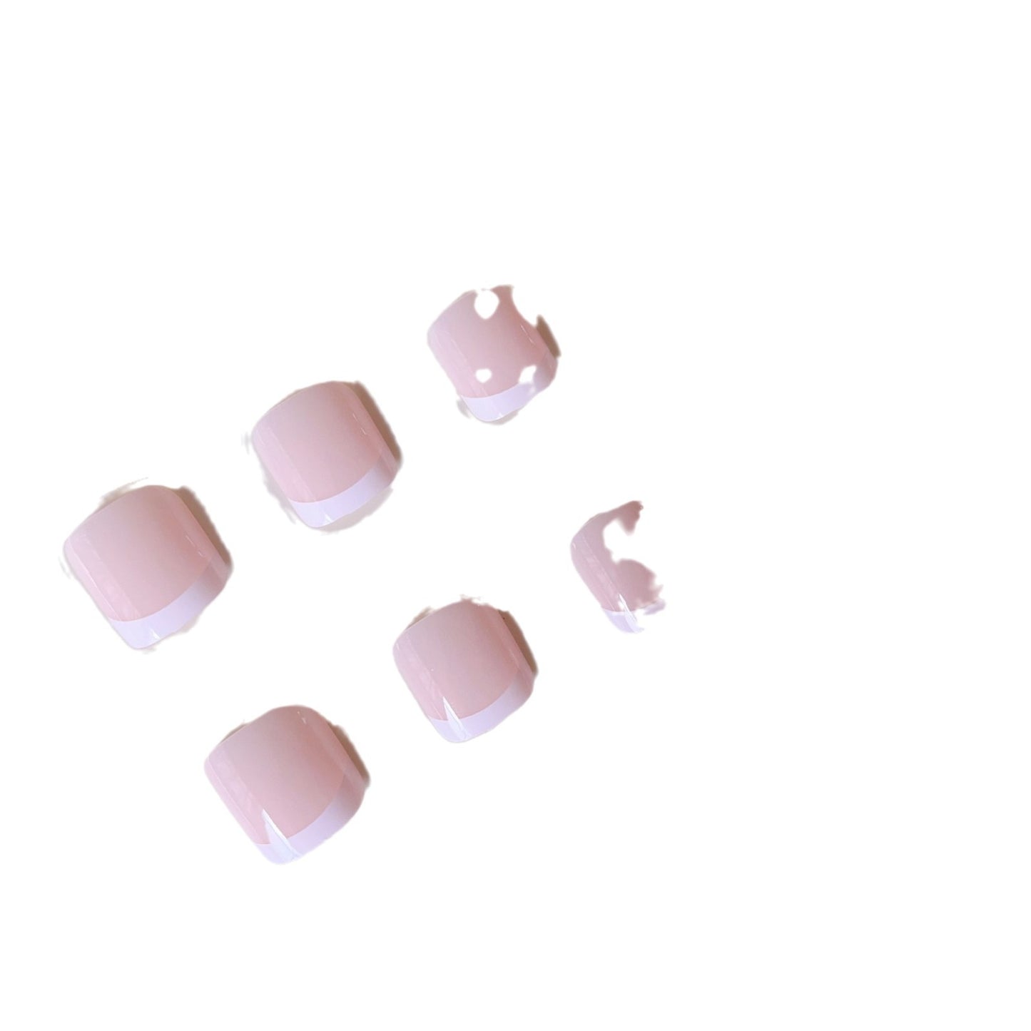 Decorative Press-On Toenails with Elegant Accents Acalora