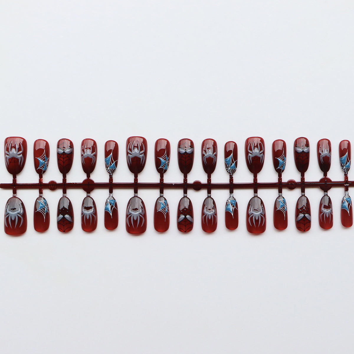 Thematic Spider-Man Inspired Press-On Nail Art Set Acalora