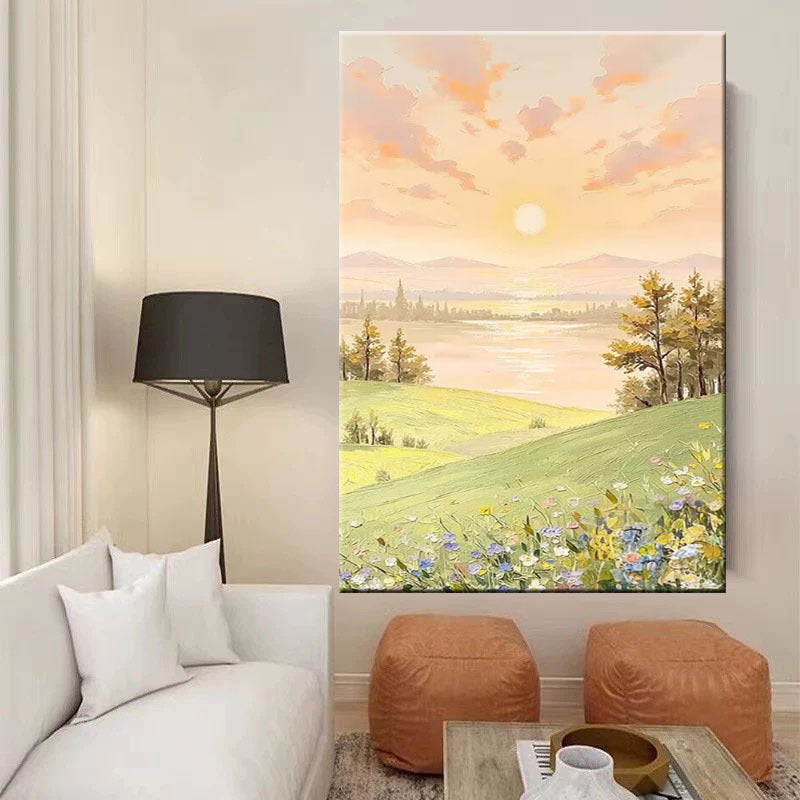 Framed Landscape Oil Painting