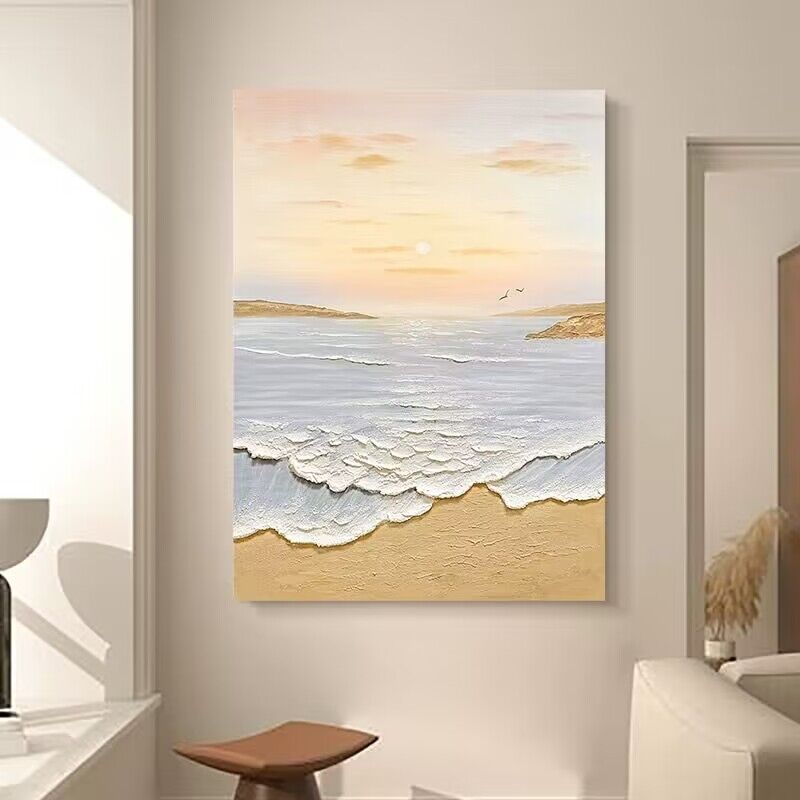 Coastal Serenity Textured Canvas Art