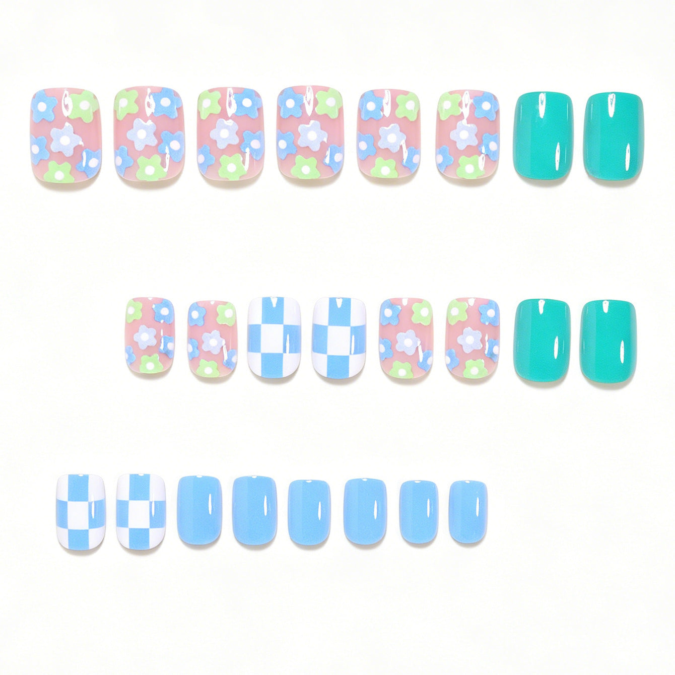 Creative Floral Press-On Nail Art Set Acalora
