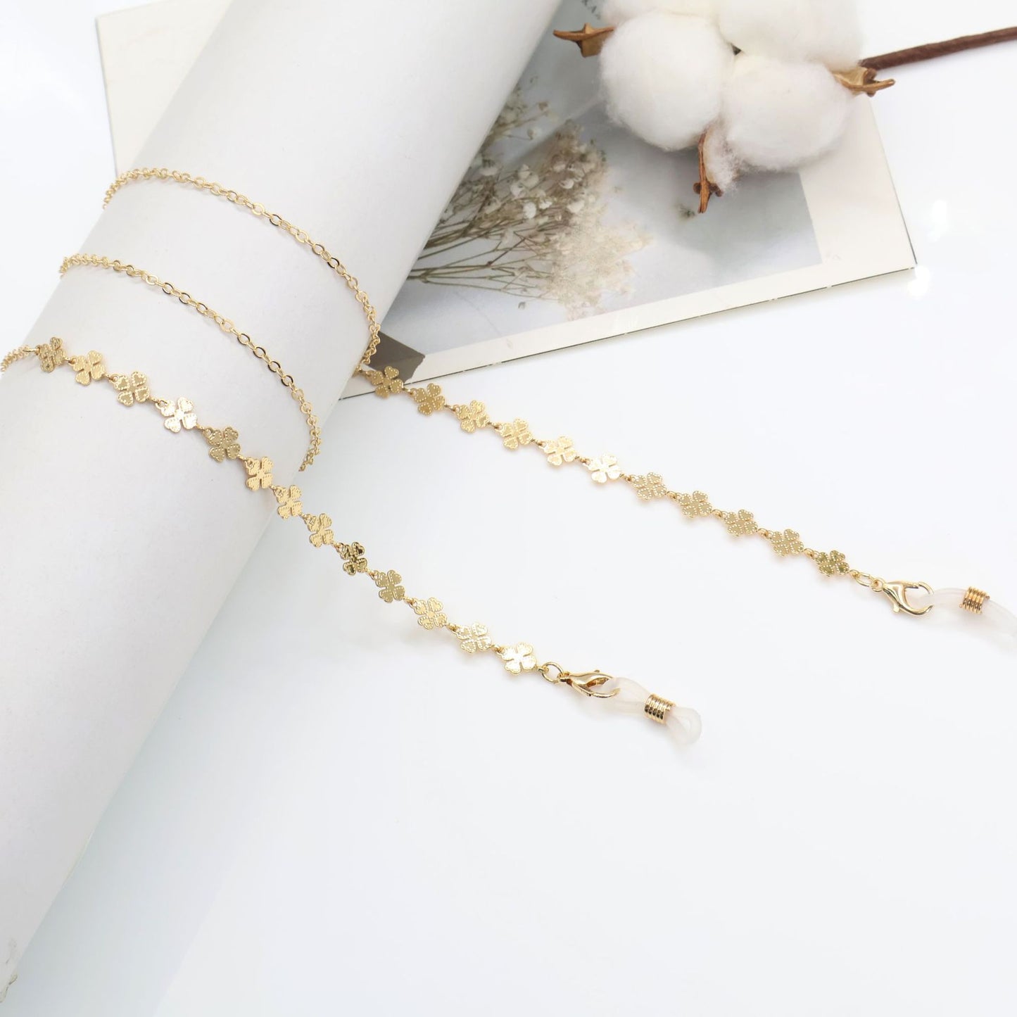 Cross-Embellished Eyewear Chain Acalora