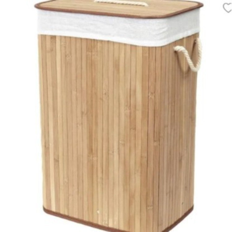 Laundry basket made of natural bamboo by Acalora