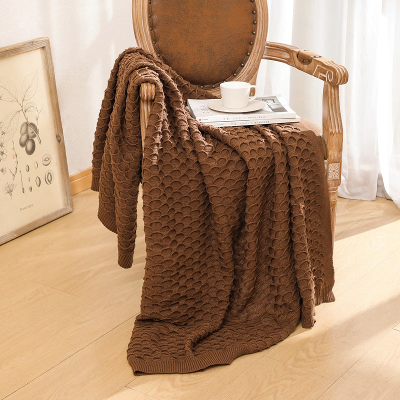 Cozy Knitted Throw Blanket
