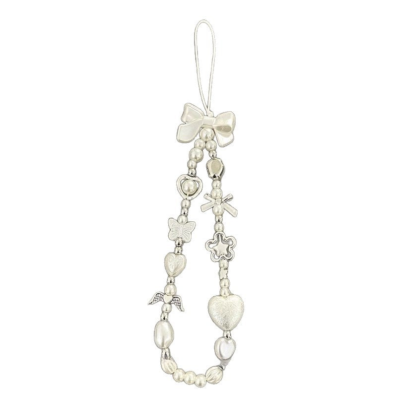 Heart and Butterfly Charm Beaded Bracelet Acalora
