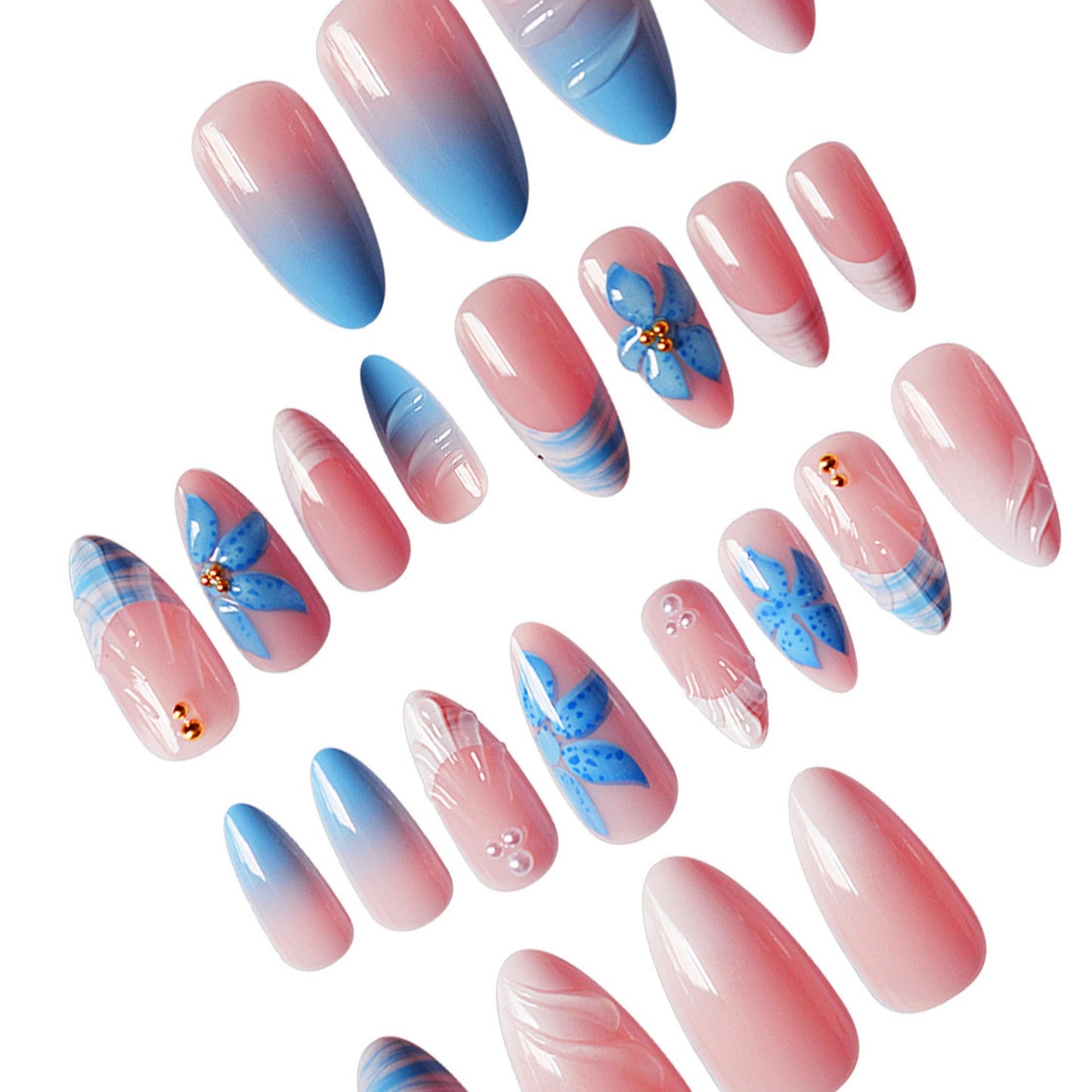 Artistic Shell Design Press-On Nails Acalora