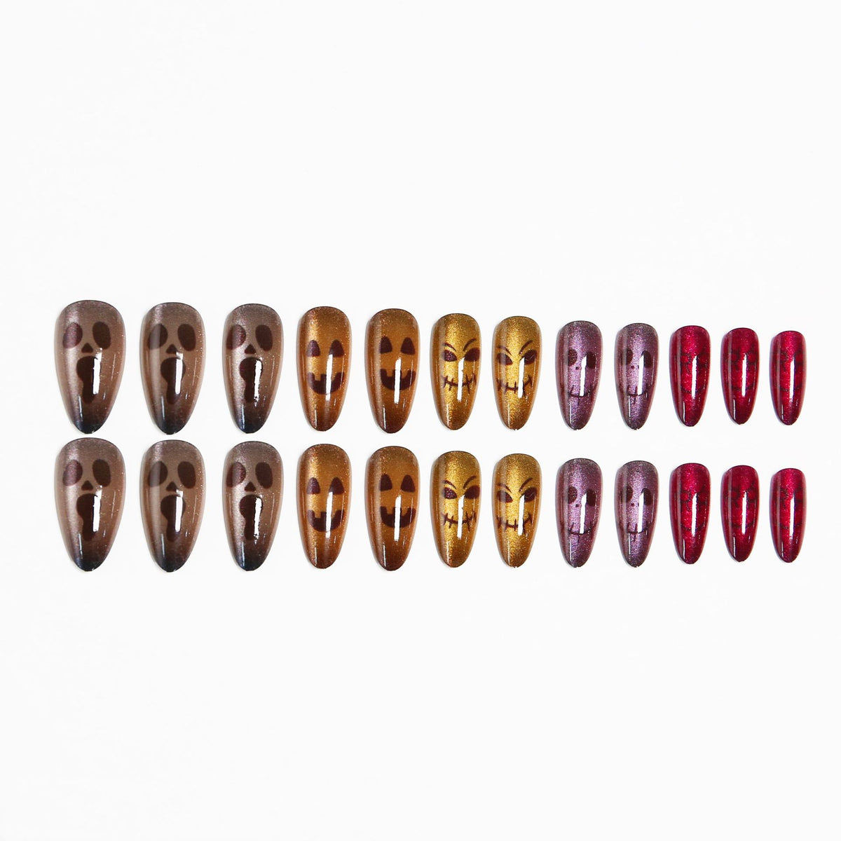 Creative Halloween Nail Art Set with Detailed Creepy Design Acalora