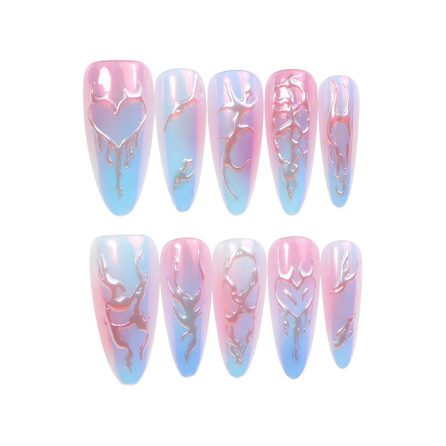 Artistic Nail Art Set with Unique Designs Acalora