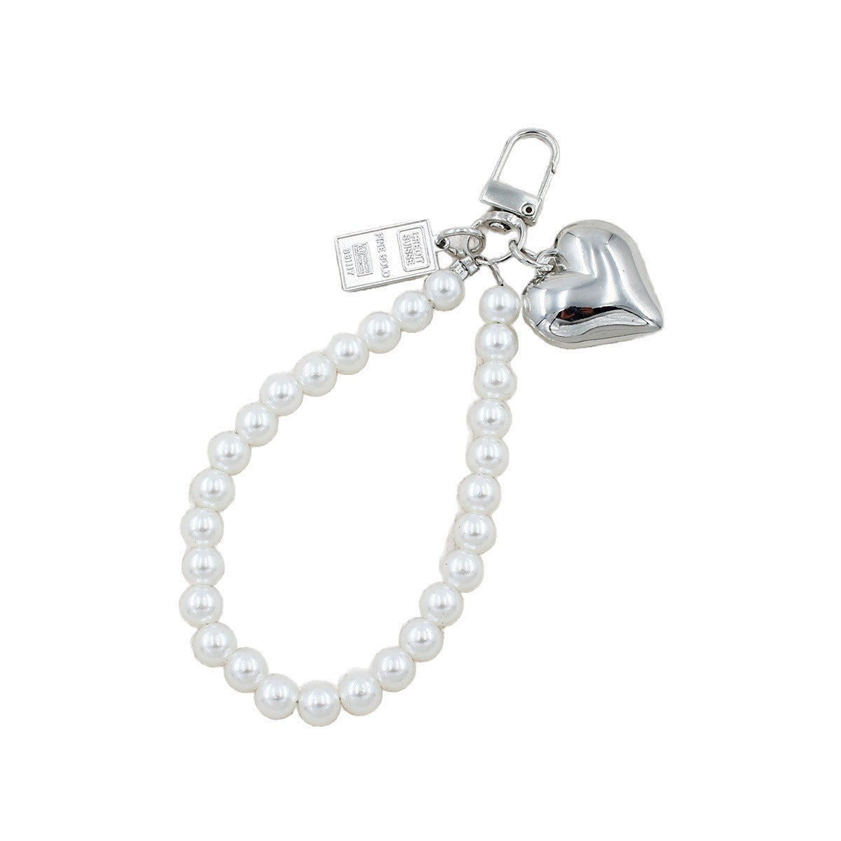 Elegant Pearl Beaded Keychain Acalora