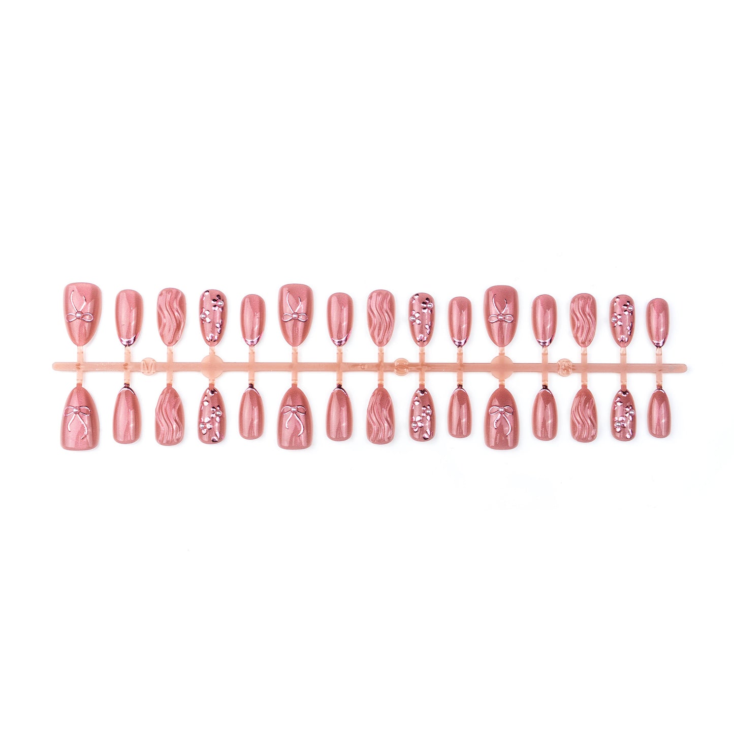 Exquisite Floral Motif Press-On Nail Tips Acalora